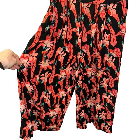 alice temperley coral lilly exquisite print flutter sleeve jumpsuit 8/12 - Picture 2 of 6